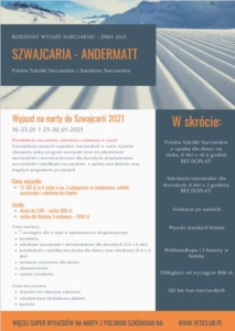 wyjazd na narty do Szwajcarii oferta w pdf